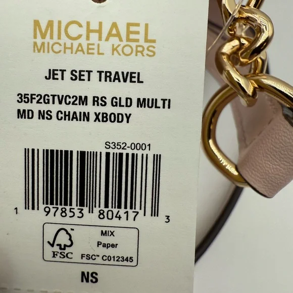 Michael Kors‎ Rose Gold Pink Jet Set Crossbody Bag - Picture 4 of 6